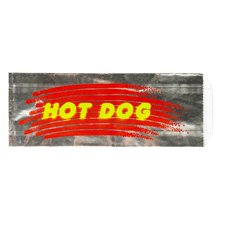 * F-665 FOIL PRINTED HOT DOG 
BAG 3 1/2x1 1/2x9 1000/CASE 