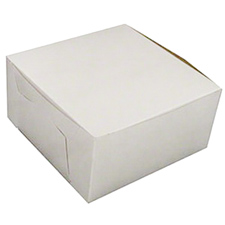 8x8x4 884B-261 CAKE BOX WHITE LOCKING CORNERS 200/CS