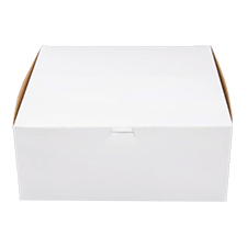 WH12125S 12x12x5 CAKE BOX LOCKING CORNERS WHITE 50/CS 