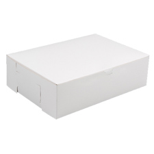 1/4 SHEET CAKE BOX 14x10X4 WHITE/KRAFT 100/CS 14104B-261 