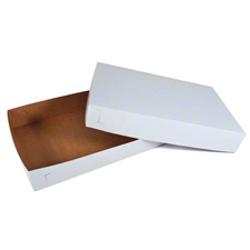 FULL SHEET CAKE BOX 2-PC 26X18.5X4 WHITE 50/CASE 1095 