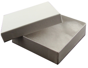 JEWELRY BOX WHITE SWIRL #33 3.5X3.5X1 100/CTN