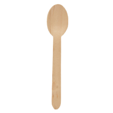 * 500-WS WOODEN SPOON 6" COMPOSTABLE 4000/CS