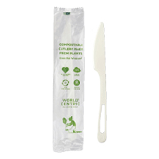 TPLA 6.7" KNIFE WRAPPED 750/CS  COMPOSTABLE KN-PS-I
