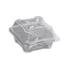 6X6X3 19OZ CLEAR HINGED  CLAMSHELL CONTAINER 