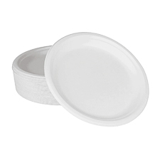 KARAT EARTH 10&quot;BAGASSE ROUND  PLATE WHITE PFAS FREE 