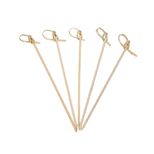 77071 BAMBOO FLOWER KNOTTED 4.5&quot; PICK SKEWER 1000/CS