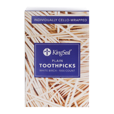 77100 PLAIN INDIVIDUALLY
CELLO WRAPPED TOOTHPICK
12/1000/CS KINGSEAL
