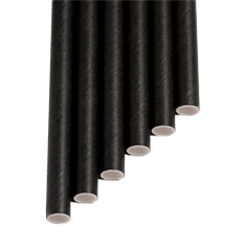 * 61522999 5.75&quot; BLACK
COCKTAIL UNWRAPPED PAPER
STRAW 8/875&#39;s