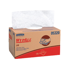 5320 L10 UTILITY WIPES WHITE 2-PLY 18/125 2250/CS POP UP