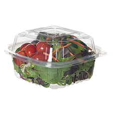 EP-LC6 CLEAR CLAMSHELL COMPOSTABLE PLA 6X6X3 240/CS