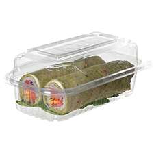 EP-LC96 CLEAR HOAGIE CLAMSHELL COMPOSTABLE PLA 9X5X3.5