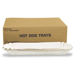 HOT DOG TRAY 6&quot; HEAVY DUTY WHITE 6/500 609-108