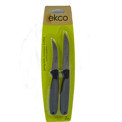 * EKCO TWIN PARING KNIFE 2-PC
1058670 72/CS BLACK HANDLE