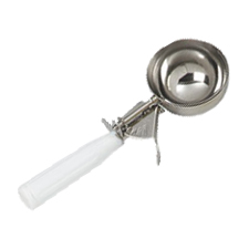 60300-6 4 2/3OZ DISHER - WHITE HANDLE 12/CS