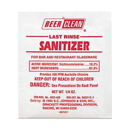 90223 BEER CLEAN SANITIZER 100/.25OZ DRACKETT