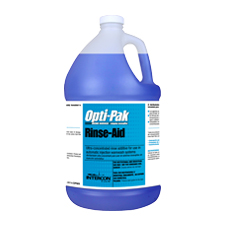 02X1-OPWR OPTI-PAK RINSE-AID
ULTRA CONCENTRATED RINSE AID
FOR USE IN BOTH LOW &amp; HIGH
TEMP MACHINES 2GL/CS