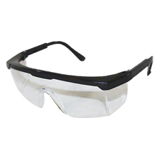 7334B  SAFETY GLASSES FRONTRUNNER BLACK FRAME CLEAR