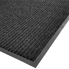 NEEDLE RIB MAT 3X5 CHARCOAL W/ VINYL BACKING