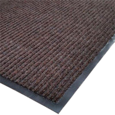 NEEDLE RIB MAT 4X6 BROWN W/ VINYL BACKING