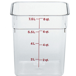 8SFSCW135 CAMBRO FOOD STORAGE CONTAINER SQUARE 8 QT. CLEAR