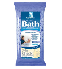 * 7818 DEODORANT COMFORT BATH
RINSE-FREE CLEANSING
WASHCLOTHS 60PK/CS