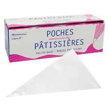 7090533 CLEAR 21&quot;LENGTH PLASTIC PASTRY BAG DISPOSABLE