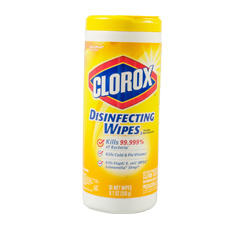 01594 CLOROX DISINFECTING WIPES CANNISTER LEMON SCENT