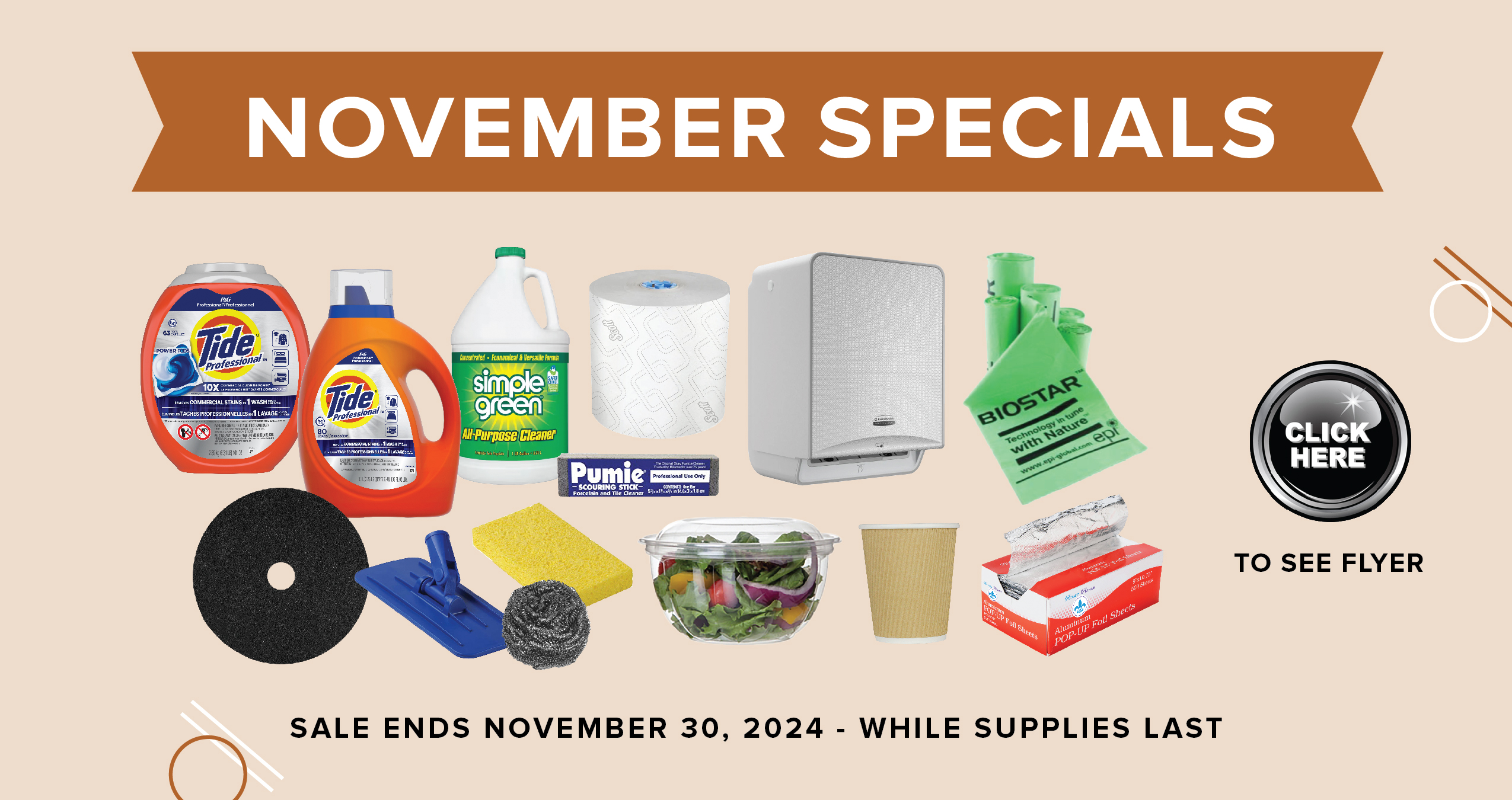 November Overstock/Clearance Specials