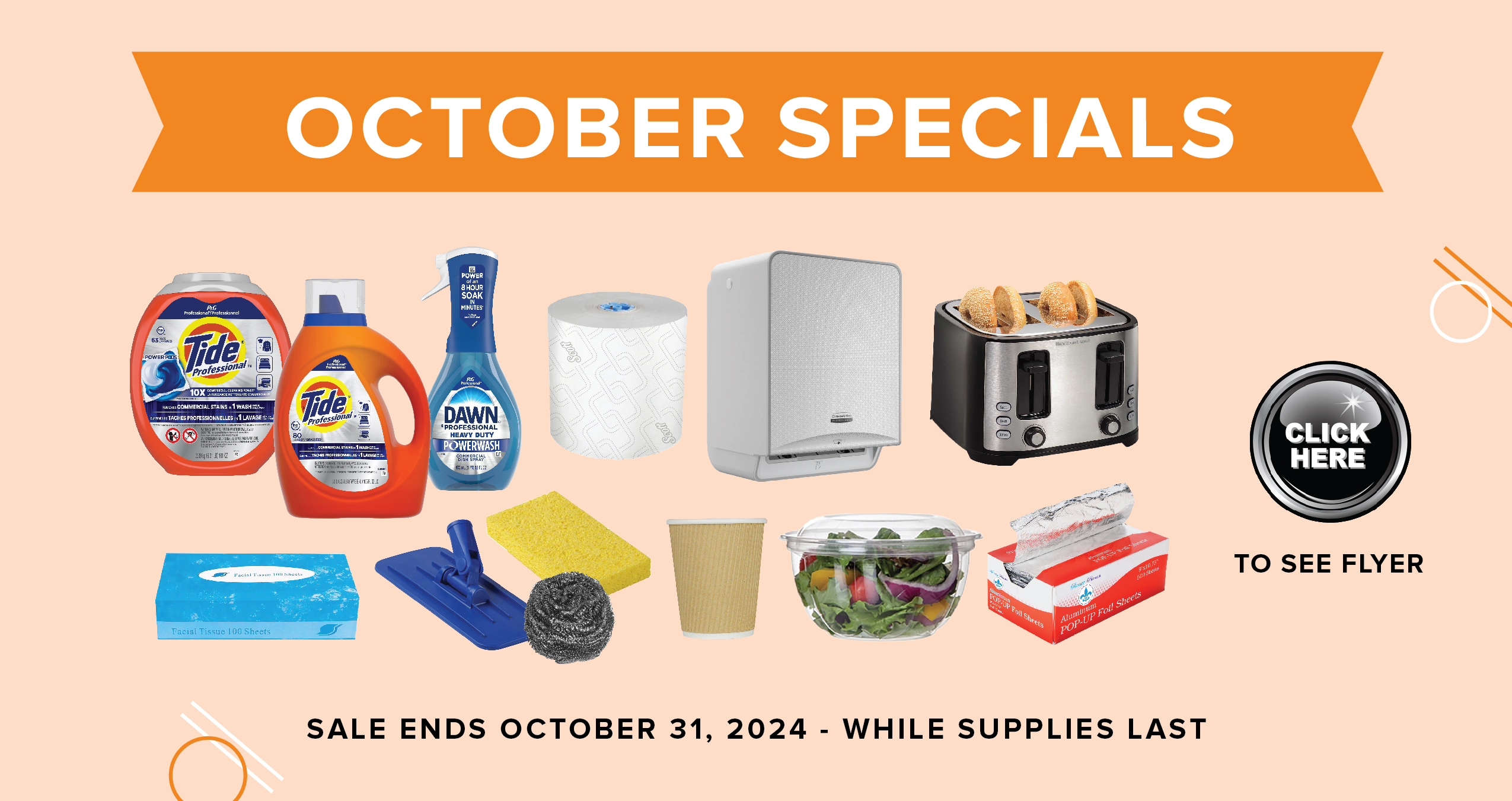 October Overstock/Clearance Specials